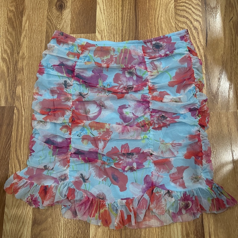 Victoria’s Secret Blue Floral Swim Skirt